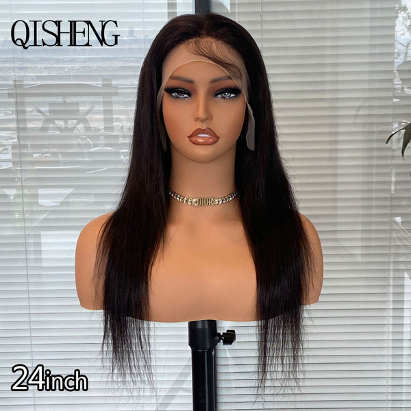 Qisheng 13x4 Front Lace 100% Human Hair Straight Hiar Wig