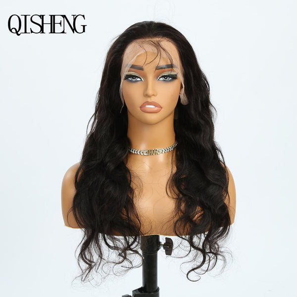 Qisheng 13x4 Front Lace 100% Human Hair Body Wave Wig