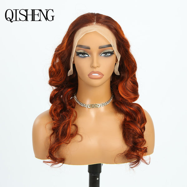 Qisheng 13x4 Front Lace 100% Human Hair  Body Wave Wig