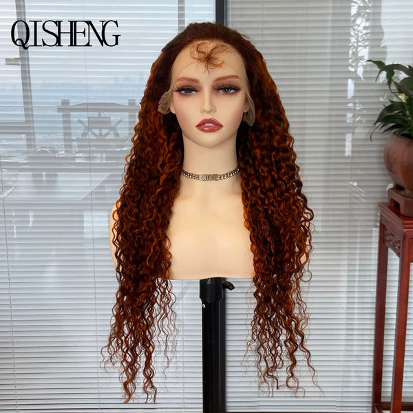 Qisheng 13x4 Front Lace 100% Human Hair Water Wave Wig