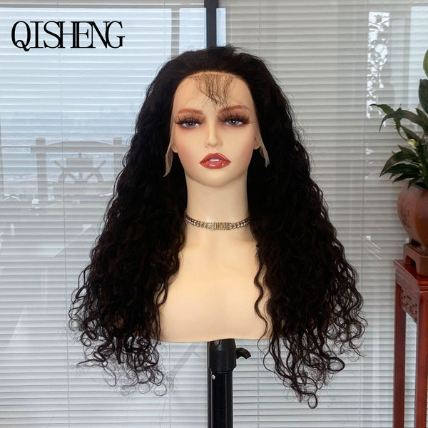 Qisheng 13x4 Front Lace 100% Human Hair Natural Wave Wig