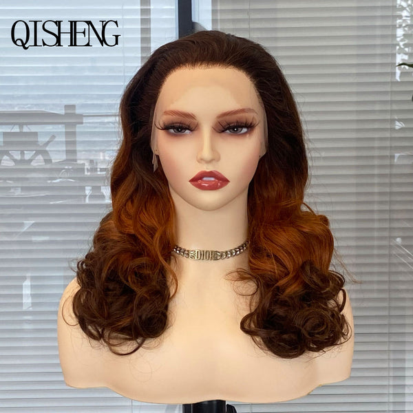 Qisheng 13x4 Front Lace 100% Human Hair Loose Wave Wig