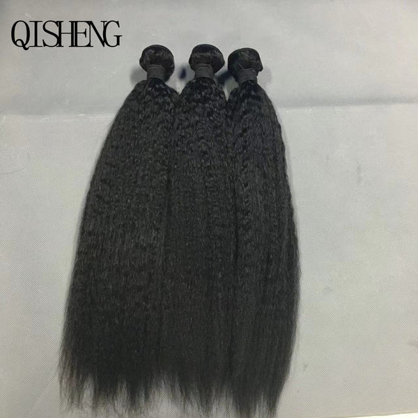 Kinky Straight  100%Human Hair Bundles（Free shipping for three or more items）