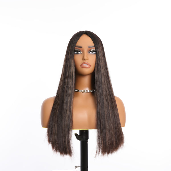 High quality  European wigs Jewish hair topper Black Highlighting（16inch-26inch）